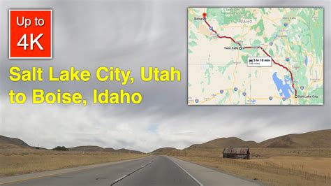 Boise to salt lake. The exact latitude and longitude coordinates are 42° 34' 6" N and 113° 33' 48" W. The total driving distance from Boise, ID to Salt Lake City, UT is 342 miles or 550 kilometers. Each person would then have to drive about 171 miles to meet in the middle. It will take about 2 hours and 30 minutes for each driver to arrive at the meeting point. 