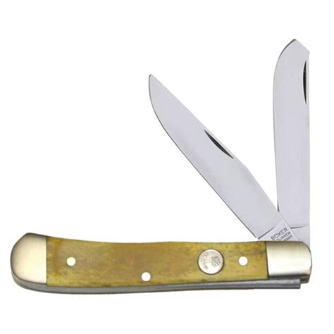 Boker Classic 112525YB Yellow Trapper Bone Non-Locking