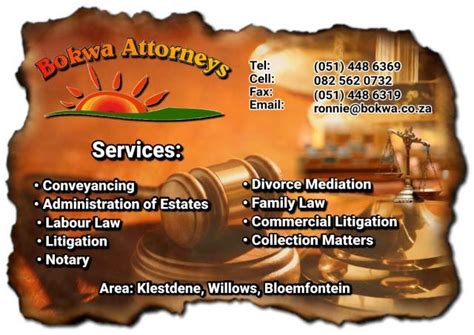 Bokwa Attorneys - Lawyers in Pretoria (address, schedule, …