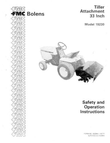 Bolens 33 tiller attachment model 19230 01 owner operation and maintenance manual. - Your psychology project the essential guide.