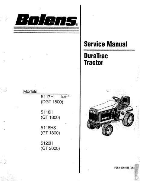 Bolens dura trac master service and parts manuals. - 2007 honda aquatrax f 12x service manual.
