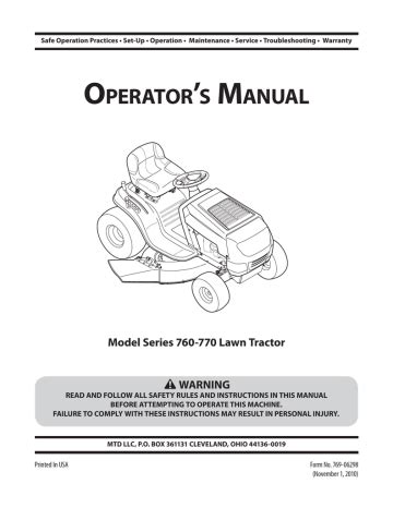 Bolens lawn tractor 760 770 manual. - Textbook of rabbit medicine by molly varga.