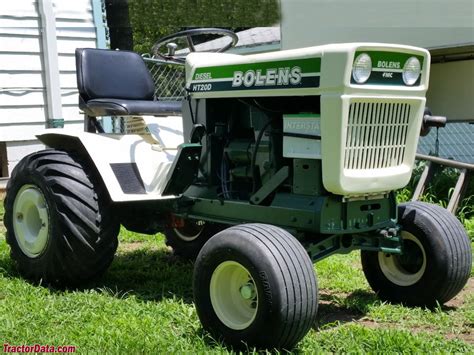 Bolens tractor. Was able to put together a list of Bolens tractors for all. These documents have specs on engine size and years built and are sorted in a couple of different ways. Todd . Attachments. Bolens Lawn Tractor Models by series.pdf. 1 MB Views: 2,300. Bolens Lawn Tractor Models by year.pdf. 