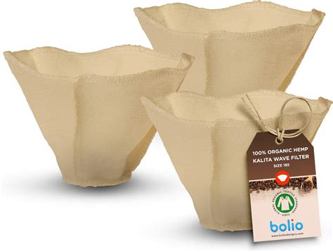 Bolio Reusable Kalita Wave Filters - 100% Organic Hemp Cloth Filter …