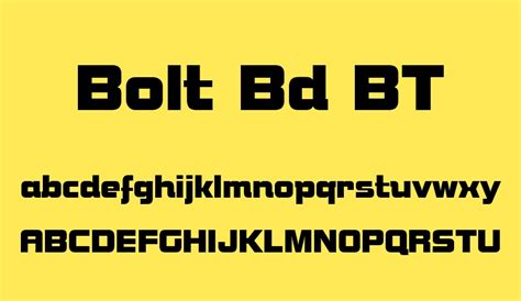 Bolt Bd BT font Font Tr.