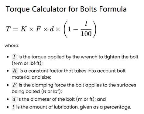Bolt torque calculator app.  Our bolt Calculate exact bolt torque values in seconds.  Fast...