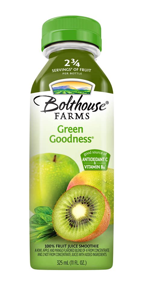 Bolthouse. Bolthouse Farms has also repackaged its entire 1915 Organic range, as all bottles in the range will now which use 25% less plastic than previous bottles. Todd Putman, general manager of C-Fresh ... 