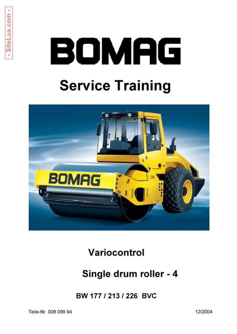 Bomag bw 177 213 226 bvc service training manual. - Daewoo fr 2701 fr 2702 refrigerator repair manual.