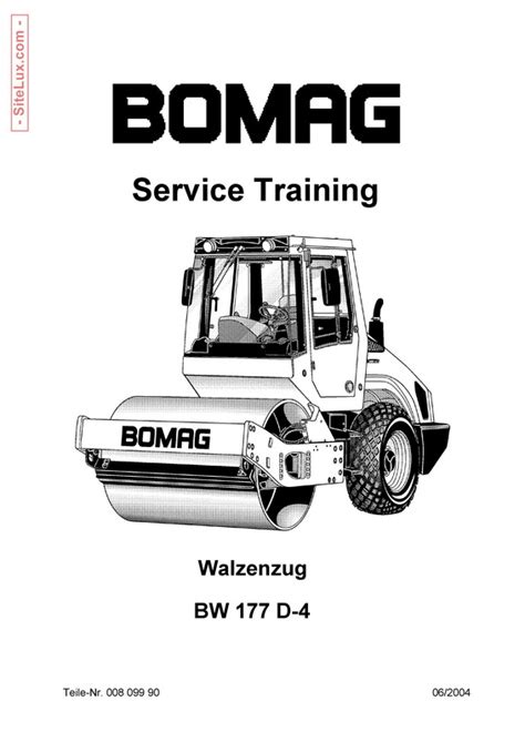 Bomag bw 177 d 4 single drum roller service training manual. - Thermo king tripac apu manual de servicio.