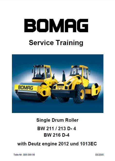 Bomag bw 211 213 d 4 bw 216 d 4 service training manual. - Repair manual for 2004 gmc envoy xuv.