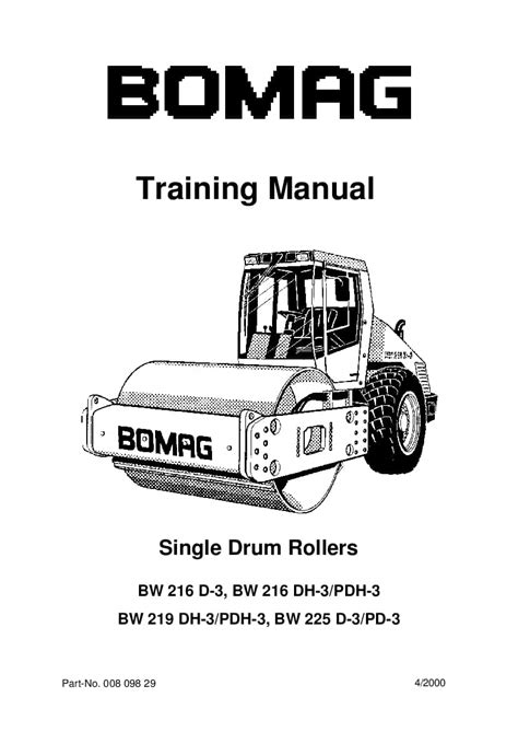 Bomag bw 216 bw 219 bw 225 service training manual. - Manual da geladeira continental 460 litros.