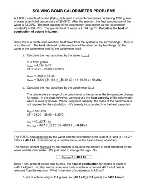 Bomb calorimetry problems.  Although these two aspects of #StanVincent #Stansacademyofchemistry #...