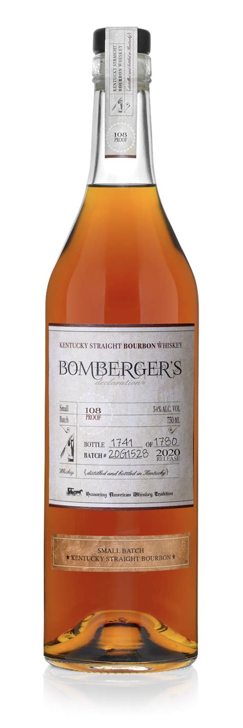 Bombergers whiskey. Consistently bottled at 108 proof, Bomberger's isn't a barrel proof bourbon but is probably damn close to being there. I have noticed that most Michter's barrel strength products are bottled anywhere from 106 to 114 proof. As a final point, I'd like to point out that there are multiple batches of Bomberger's released at the same time … 