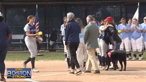 Bombing survivors throw out first pitch at 10th annual Krystle Campbell Softball Tournament in Medford