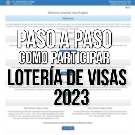 Bombo Loteria De Visas 2023