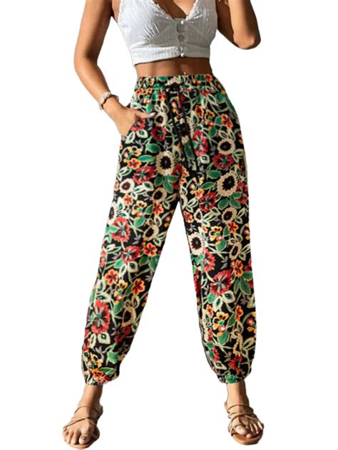 Bomotoo Ladies Pants High Waist Palazzo Pant Tie Dye ... - Walmart