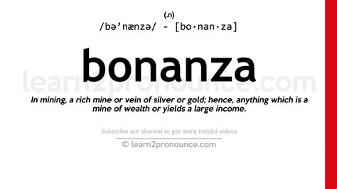 Bonanza meaning