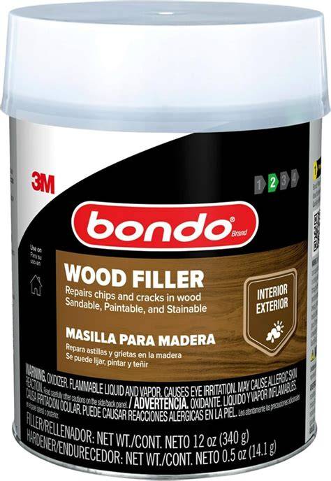 Bondo wood filler stainable.  Permanent Solution: Durable 2-part solution provides permane...