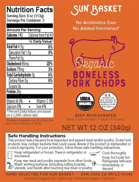 Boneless Smoked Pork Chops Calories, Carbs & Nutrition Facts