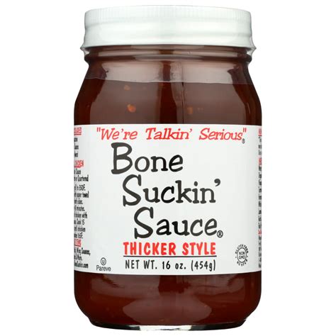 Bonesucking sauce. Bone Suckin Sauce (5 of 5) Phil Ford, a real estate appraiser and father of four in Raleigh, North Carolina, developed his sauce around 1987 while trying to copy his mother’s recipe for a western North Carolina-style barbecue sauce. The resulting all natural, fat-free, fragrant blend of ingredients include: tomato paste, apple cider vinegar ... 