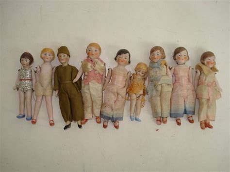 Bonhams : Collection miniature Hertwig all-bisque dolls 9 Bisque doll ...