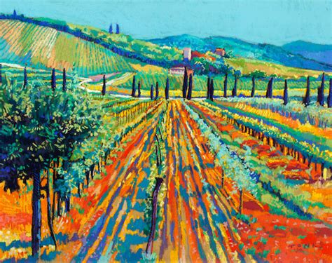 Bonhams : Godfrey Tonks (British, born 1948) Vineyard, Tuscany