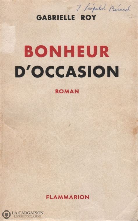 Download Bonheur Doccasion By Gabrielle Roy
