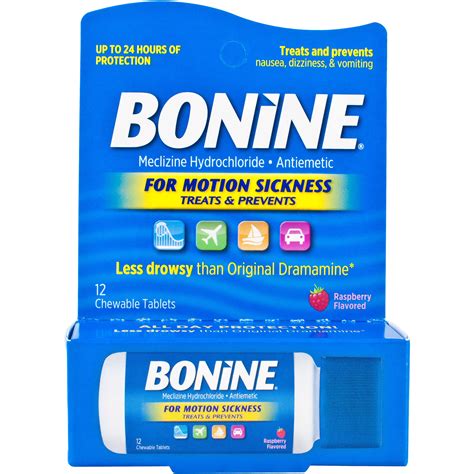 Bonine Chewable Tablets for Motion Sickness, …