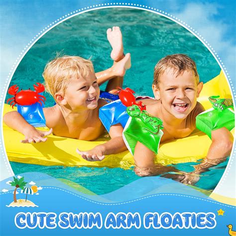 Bonuci 9 Pieces Inflatable Kids Arm Floaties Toddler Waterproof Swim …