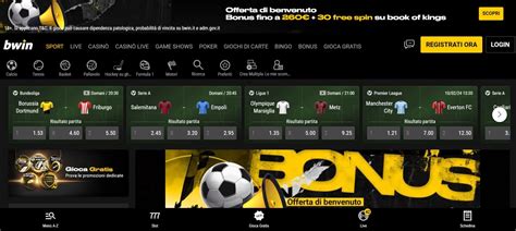 Bonus di Benvenuto Scommesse Sportive bwin