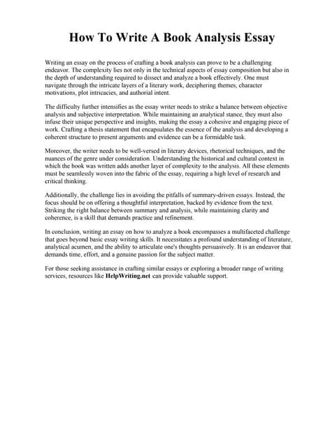 Book Analysis format Sample Unique How to Write An Outline for A Book