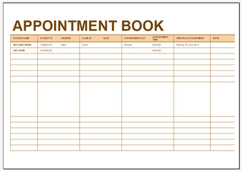 Book Appointment Book Template Image Appointment Book Template