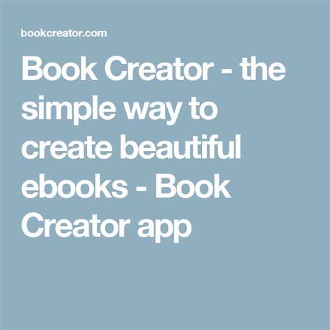 Book Creator The Simple Way To Create And Share Ebooks In Your Classroom