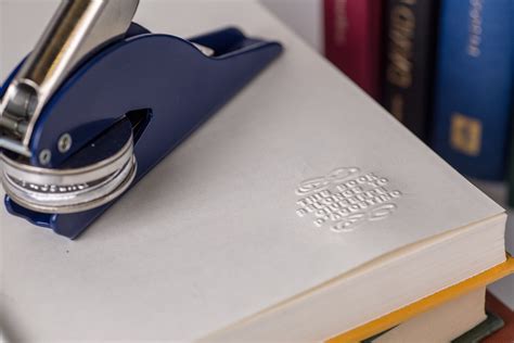 Book Embosser Custom Embossing Stamp Library Embosser Etsy