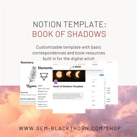 Book Of Shadows Notion Template Portal Tutorials