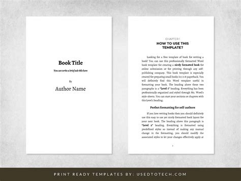 Book Template For Word Mac