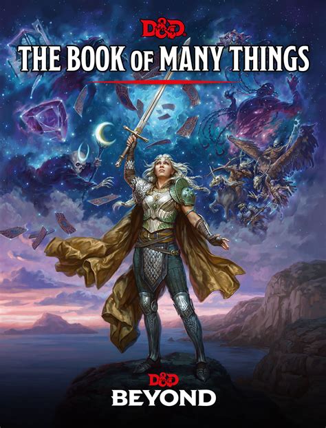 Book of many things. The Book of Many Things Illuminates the deck’s mysteries and provides everything Dungeon Masters & players need to use them in their campaigns. This book includes cosmic character options, adventure locations, mysterious organizations, mystic monsters, and more; all inspired by the deck. Create mystic characters with 2 new … 