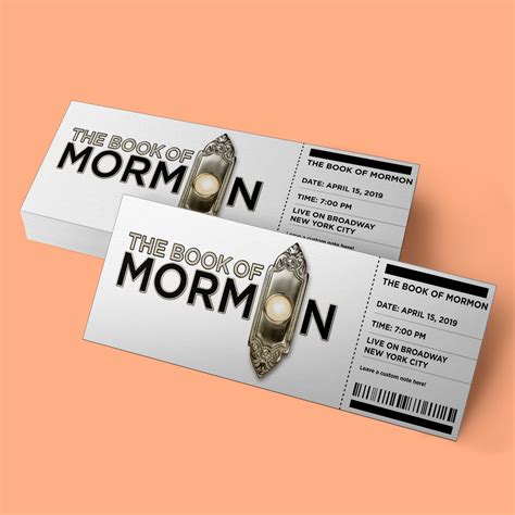 Book of mormon broadway tickets. NO BOOKING FEES ON SEATS BOOKED 12 WEEKS IN ADVANCE. BOOK HERE. Valid for bookings made online, by phone or in person through official Prince of Wales Theatre Box Office. *£2 per ticket. Official Box Office. 1. LAST MINUTE AVAILABILITY. FOR THE NEXT 4 WEEKS. 2. GOOD AVAILABILITY. 