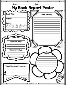 Book report poster ideas for 4th grade and younger students