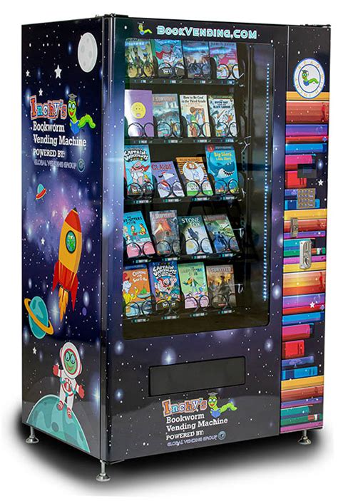 Book vending machine. Learn how to use Inchy's Bookworm Vending Machine™, a book vending machine created by Global Vending Group for bookvending.com, to incentivize students to read and earn … 