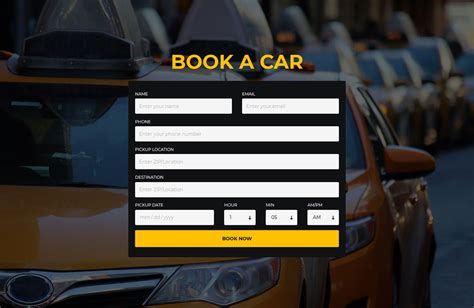 Booking Page Template