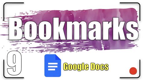 Bookmarks Google Docs Tutorial 9 YouTube