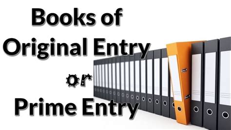 Books of Prime Entry