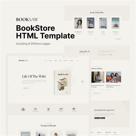 Booksaw HTML CSS Template for Book Store