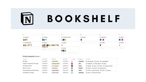 Bookshelf Notion Template