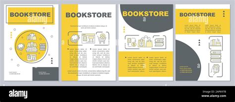 Bookstore Library Brochure Template Design