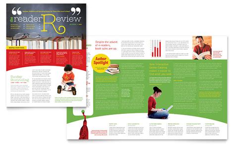 Bookstore Library Newsletter Template Word Publisher