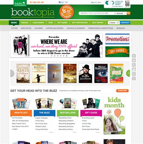 Booktopia - Booktopia - buy online books, DVDs and Magazine Subscriptions from Australia's leading online bookstore with over 4 million titles. Booktopia offers thousands of eBooks, daily discounted books and flat rate shipping of $9.99 per online book order. 