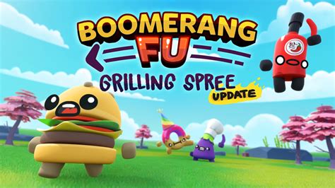 Boomerang fu switch. switch《随动回旋镖 Boomerang Fu》中文版下载。一款多人休闲动作游戏，在这款看起来就很可口的游戏中，选择你喜爱的食物，用你手中的回旋镖或者其他武器，将你的朋友“大卸八块”吧！游戏过程中还会获得各种奇妙的道具，来为你对战的欢乐程度锦上添花。 