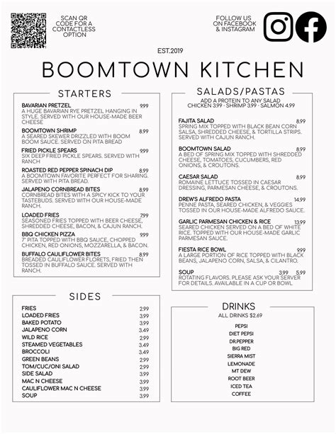 Boomtown kitchen. Boomtown Kitchen opens at 11 AM, seven days a week, and we always provide fast... Monday's can be slow but your lunches will be FAST at Boomtown Kitchen. Boomtown Kitchen opens at 11 AM, seven days a week, and we always provide fast and efficient service every day. 